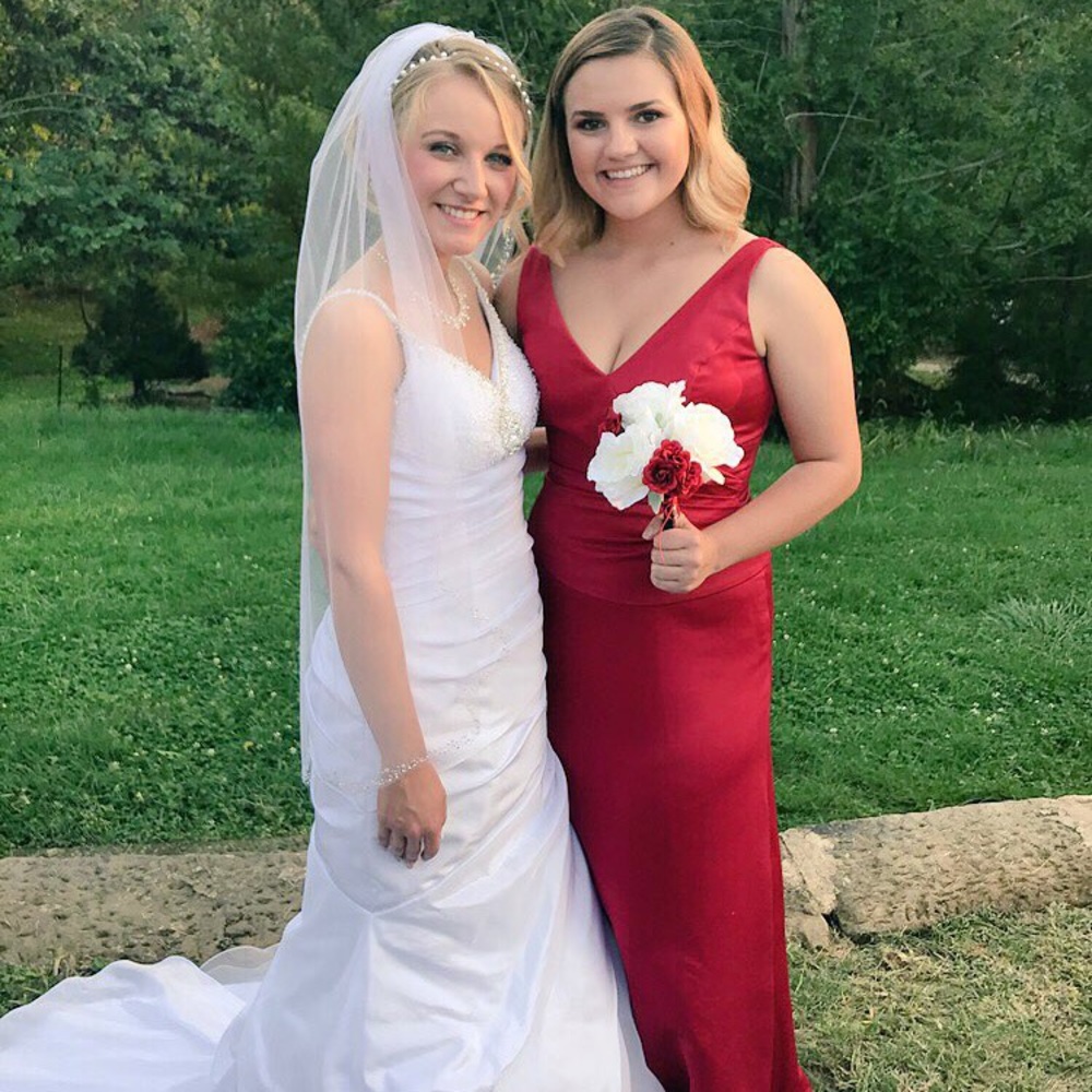 Long bridesmaid/prom/formal/military ball dress